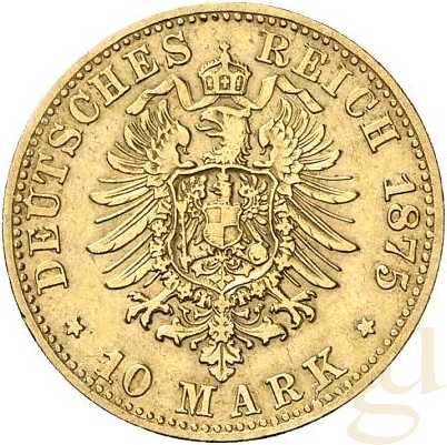 10 Mark Goldmünze Albert König von Sachsen