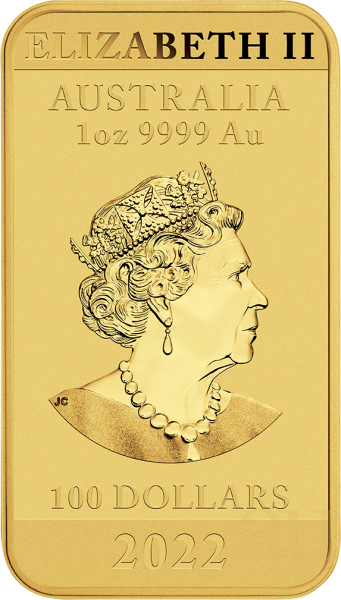 1 Unze Goldmünze Perth Mint - Rectangular Dragon 2022