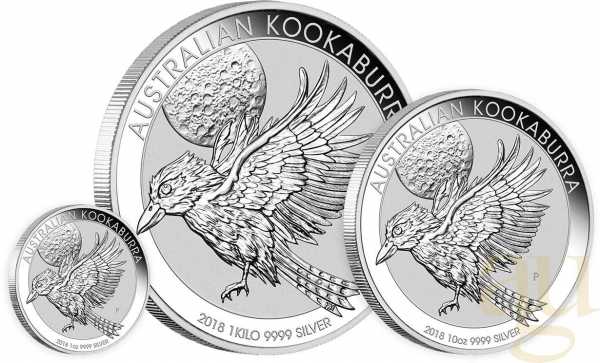 10 Unzen Silbermünze Australien Kookaburra 2018