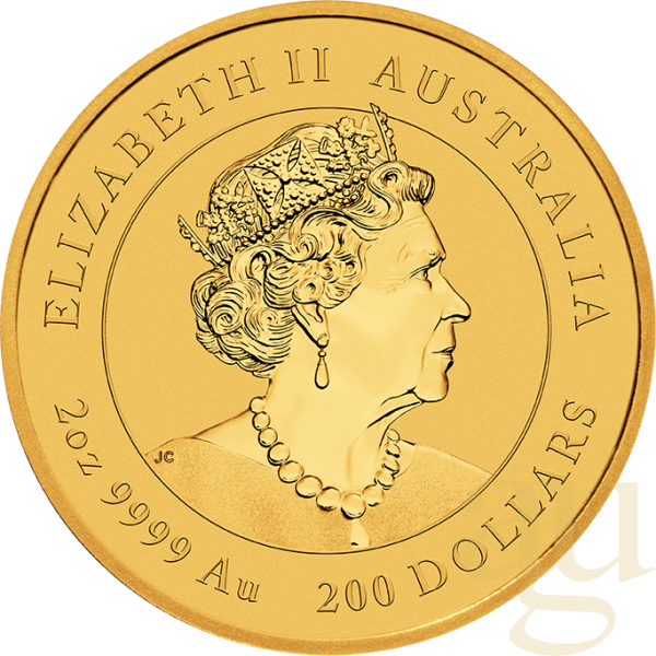 2 Unzen Goldmünze Australien Lunar III Tiger 2022