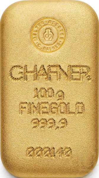 100 Gramm Goldbarren C. Hafner Gussbarren