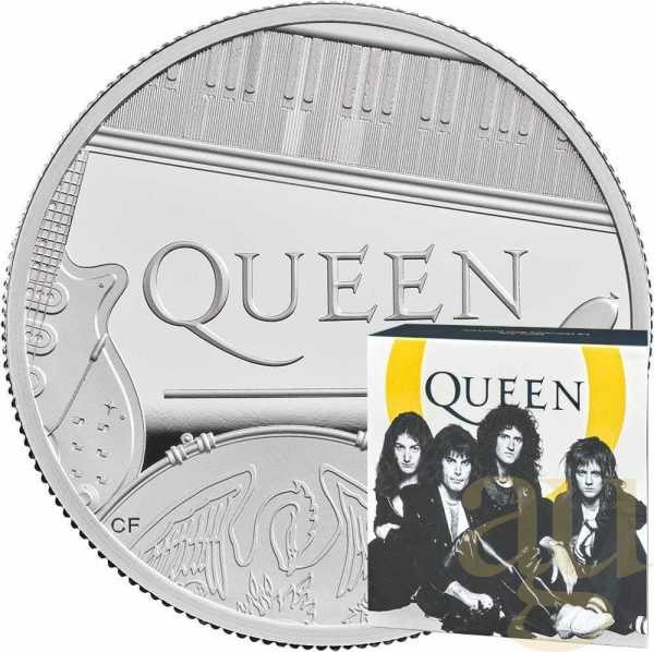 5 Unzen Silbermünze Music Legends - Queen 2020 - polierte Platte