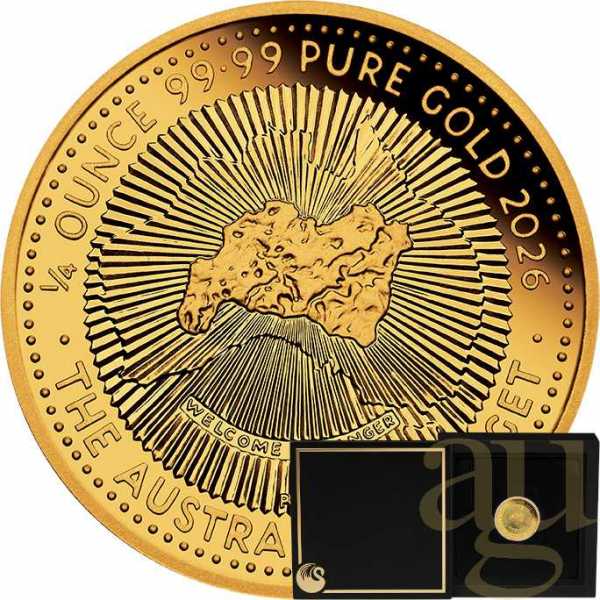 1/4 Unze Goldmünze Australien Nugget 40 Jahre 2026 - polierte Platte