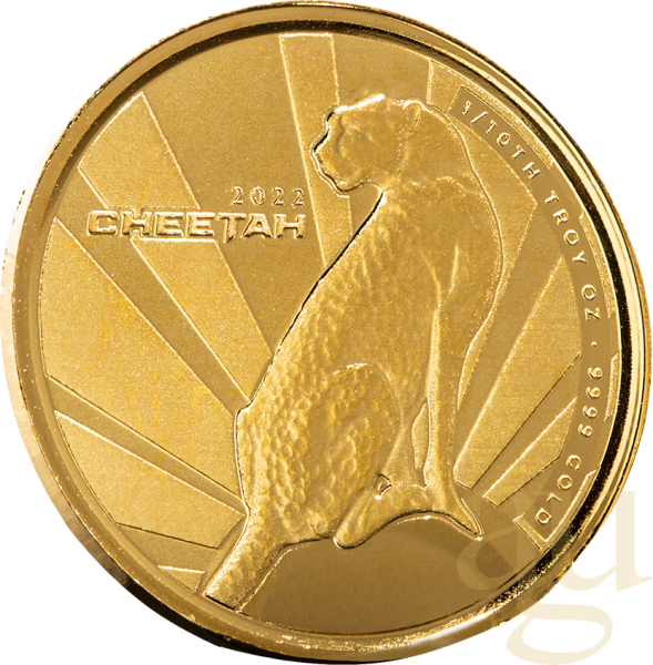 1/10 Unze Goldmünze Kamerun Gepard 2022