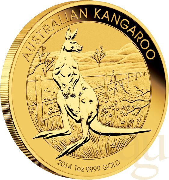 1 Unze Goldmünze Australien Känguru 2014