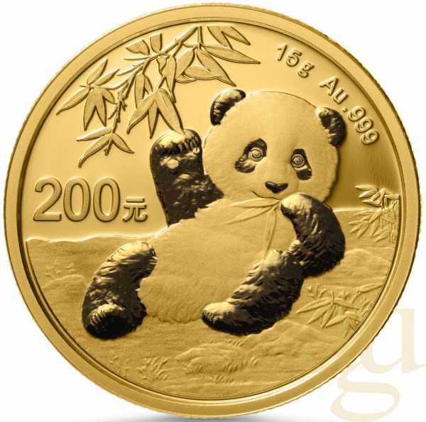 15 Gramm Goldmünze China Panda 2020