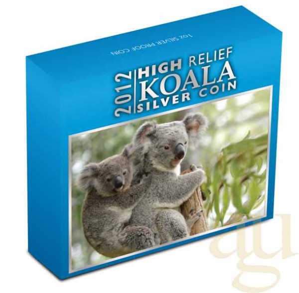 1 Unze Silbermünze Australien Koala 2012 High Relief