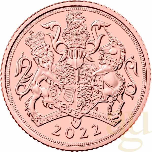 1/2 Pfund Goldmünze Sovereign Elisabeth 2022