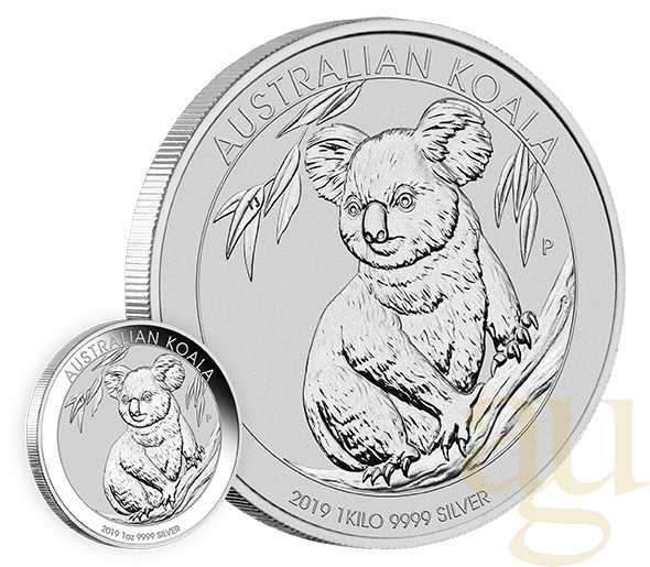 1 Kilogramm Silbermünze Australien Koala 2019