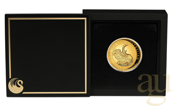 1 Unze Goldmünze Australien Schwan 2020 - High Relief - polierte Platte