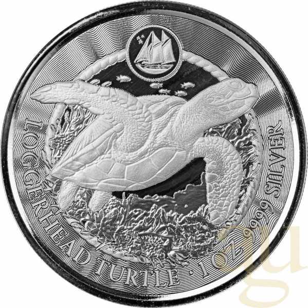 1 Unze Silbermünze Cayman Islands Schildkröte 2023