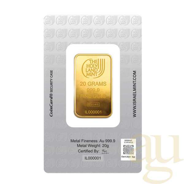 20 Gramm Goldbarren The Holy Land Mint - Dove of Peace