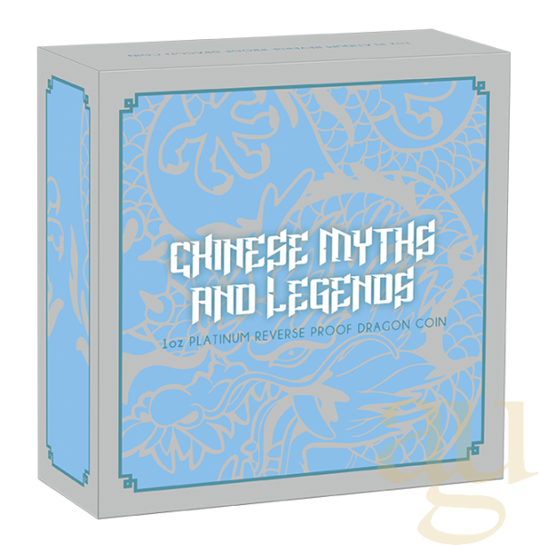 1 Unze Platinmünze Australien Chinese Myths and Legends - Drache 2022 - Reverse polierte Platte