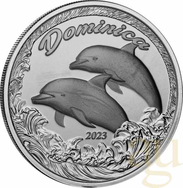 1 Unze Silbermünze EC8 Dominica - Delfin 2023