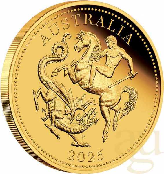 Australien Sovereign 2025 Goldmünze - polierte Platte