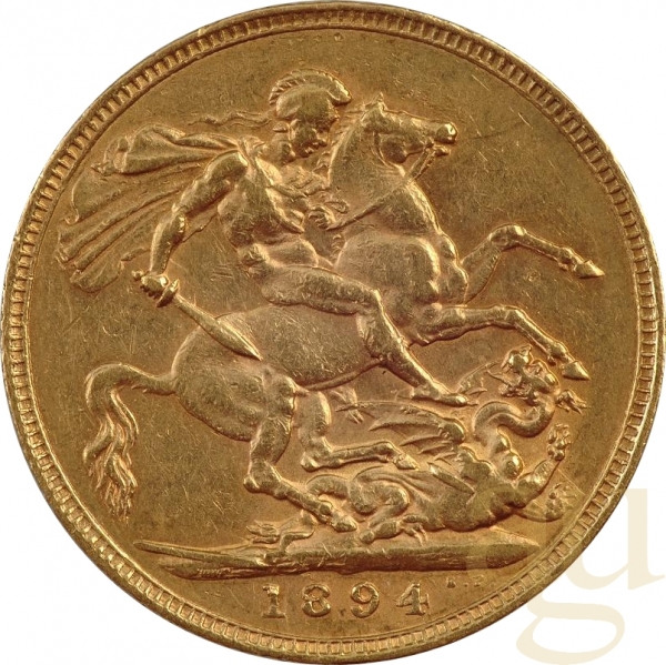 1 Pfund Goldmünze Sovereign Victoria Schleier