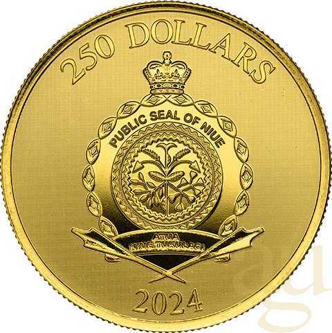 1 Unze Goldmünze Niue Truth Serie - Roaring Lion 2024