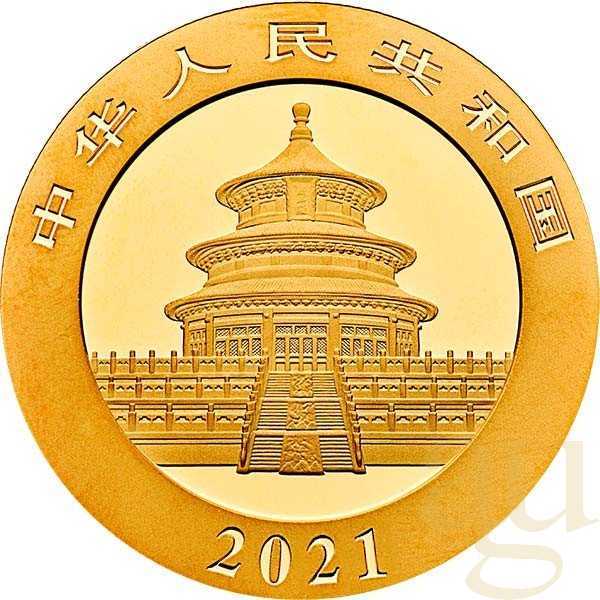 3 Gramm Goldmünze China Panda 2021