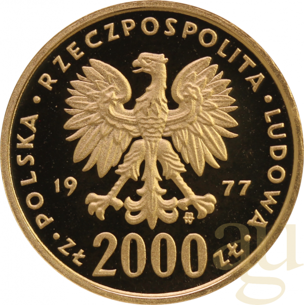 2000 Zloty Goldmünze Polen - Chopin 1977