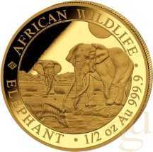 1/2 Unze Goldmünze Somalia Elefant 2026