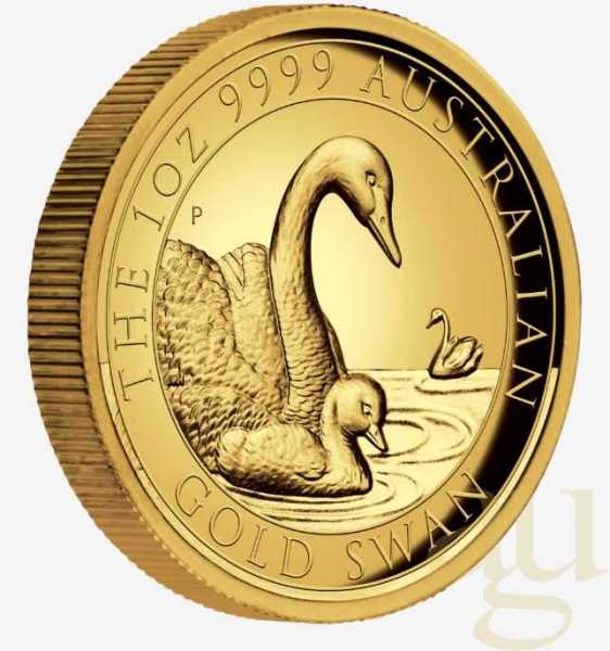 1 Unze Goldmünze Australien Schwan 2019 - High Relief - polierte Platte