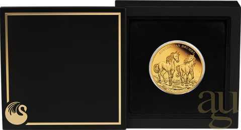1 Unze Goldmünze Australien Brumby 2026 - polierte Platte