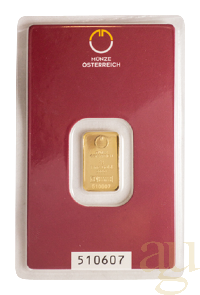 2 Gramm Goldbarren Münze Österreich