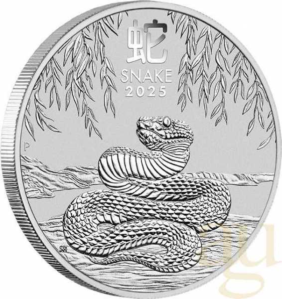 2 Unzen Silbermünze Australien Lunar III Schlange 2025