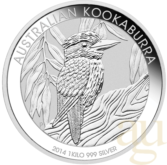 1 Kilogramm Silbermünze Australien Kookaburra 2014