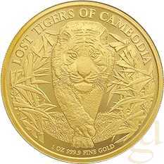 1 Unze Goldmünze Kambodscha Lost Tigers 2026