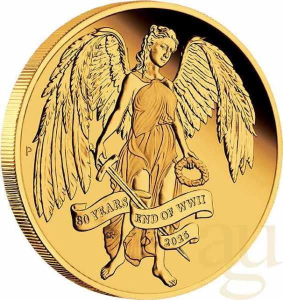 1/4 Unze Goldmünze Australien 80 Jahre End of WWII - Winged Victory 2025 - proof