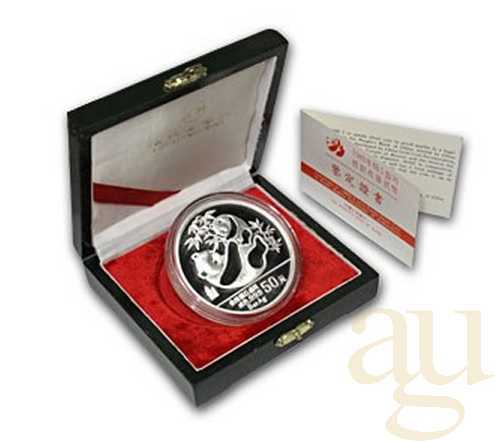 5 Unzen Silbermünze China Panda 2004 proof