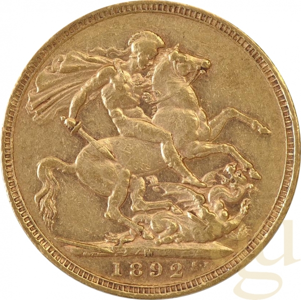 1 Pfund Goldmünze Sovereign Victoria Krone