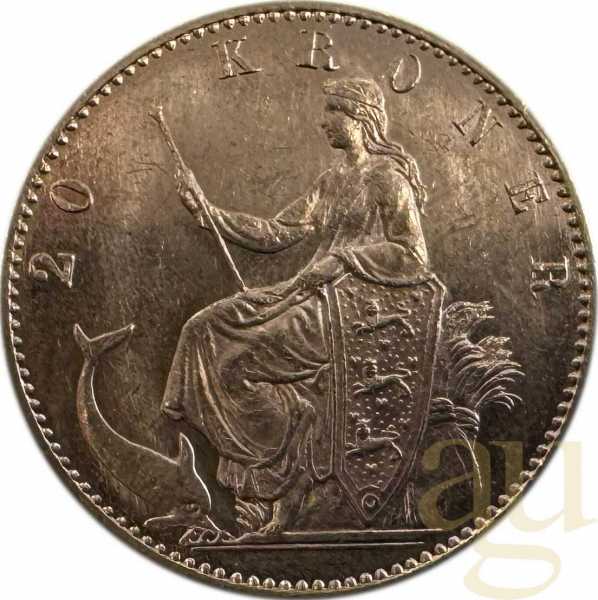 20 Kronen Goldmünze Dänemark Christian IX. - Meerjungfrau