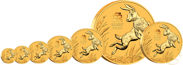 1/10 Unze Goldmünze Australien Lunar III Hase 2023