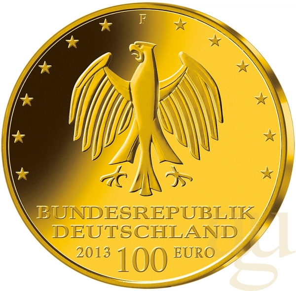 1/2 Unze Goldmünze - 100 Euro Dessau-Wörlitz 2013 (A)
