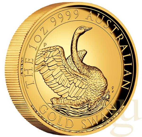 1 Unze Goldmünze Australien Schwan 2020 - High Relief - polierte Platte