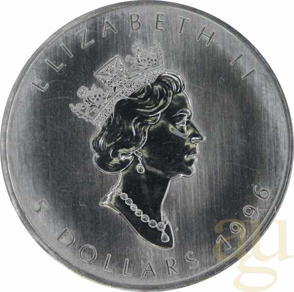 1 Unze Silbermünze Maple Leaf 1996