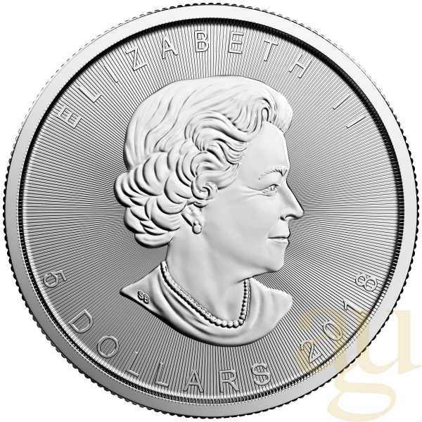 1 Unze Silbermünze Maple Leaf 2018 teilvergoldet