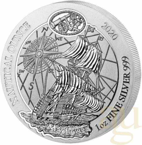 1 Unze Silbermünze Ruanda Nautical Serie - Mayflower 2020
