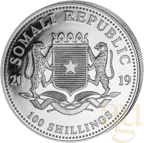 1 Unze Silbermünze Somalia Elefant 2019