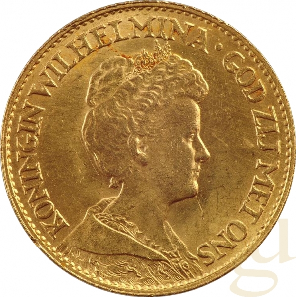 10 Gulden Goldmünze Wilhelmina