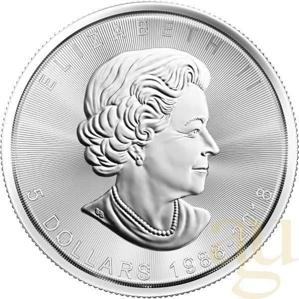 1 Unze Silbermünze Maple Leaf 2018 - Jubiläumsausgabe 30 Jahre