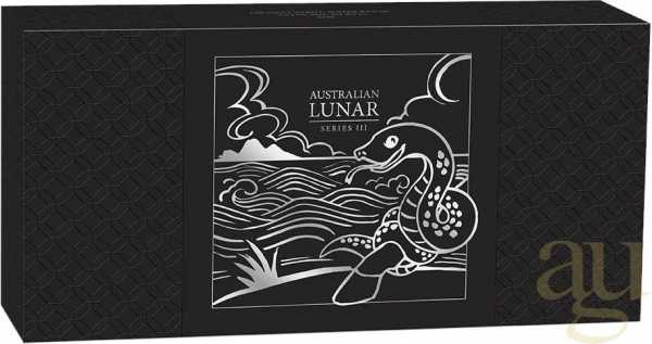 Silbermünze Australien Lunar III Schlange 2025 - polierte Platte - Three Coin Set