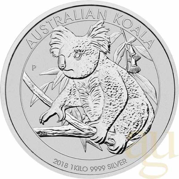 1 Kilogramm Silbermünze Australien Koala 2018