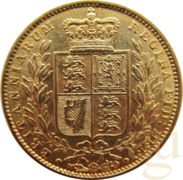1 Pfund Sovereign Victoria Wappen