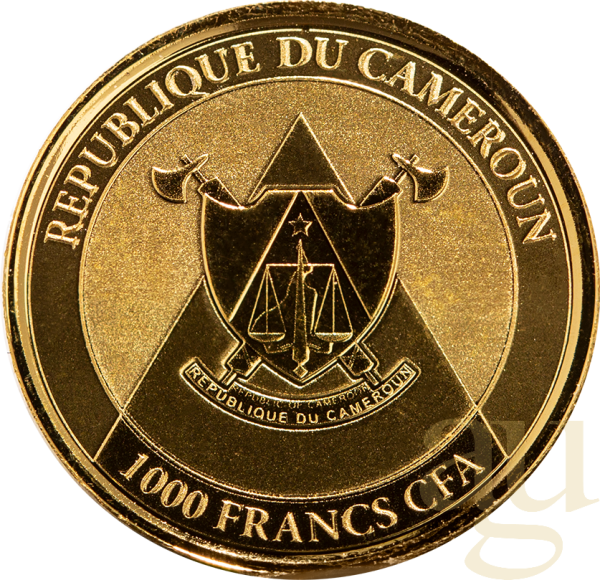 1/10 Unze Goldmünze Kamerun Gepard 2022