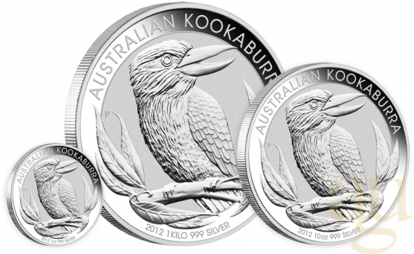 10 Unzen Silbermünze Australien Kookaburra 2012