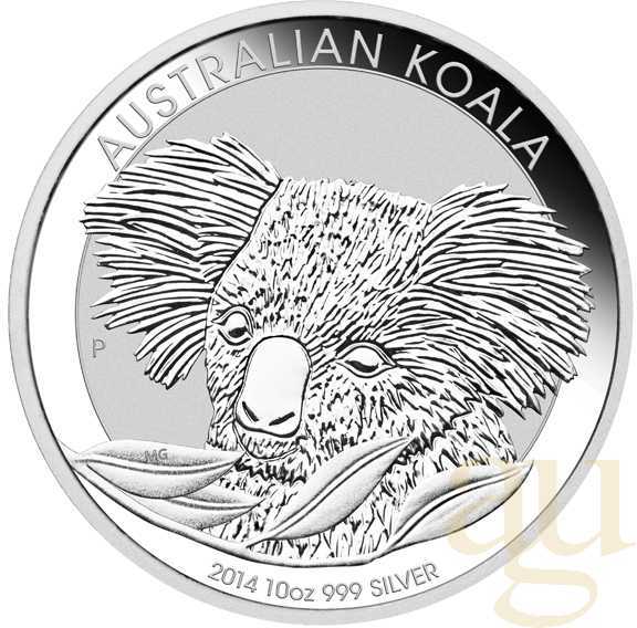 10 Unzen Silbermünze Australien Koala 2014