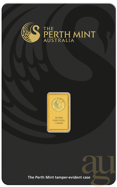 1 Gramm Goldbarren Perth Mint - Känguru
